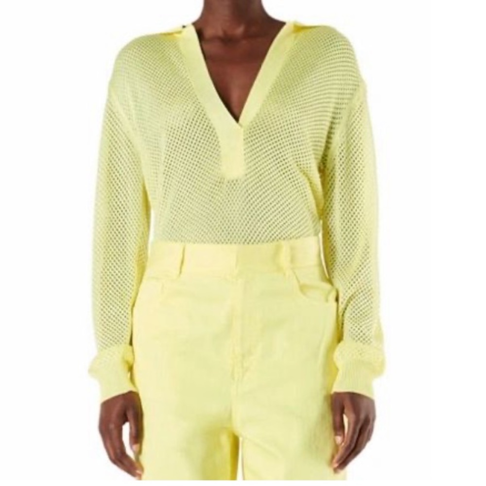 TIBI MESH SWEATER